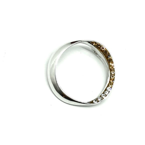 Charms & Pendants | Sterling Silver Sparkly Amber Ombre Crystal Circle Pendant - Picture 6 of 6